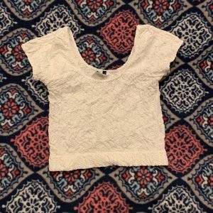 Sugar lips jacquard cap sleeve top